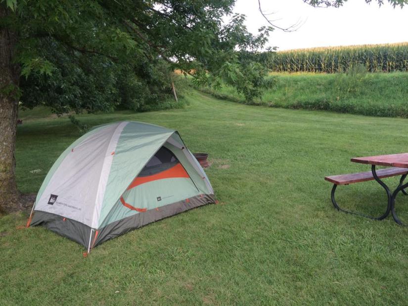Back among the corn in Iowa! I grew to like my tent so much I wanted to set it up in my backyard and sleep out there once I was home...