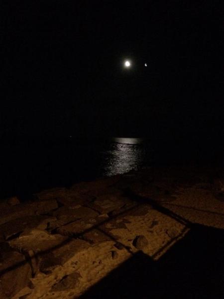 Atlantic Ocean!  No idea why there's two moon like objects in this photo!!