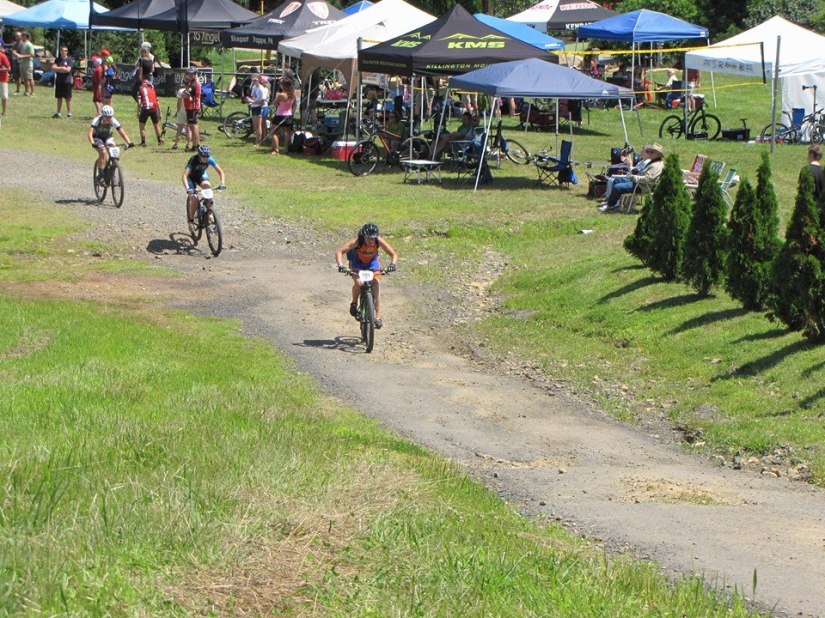 There's an invisible rabid dog chasing Robin! (Photo by Robin Dunn's dad)