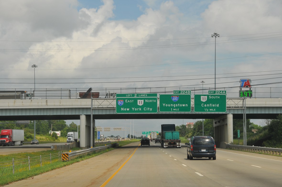 Always weird to see the first sign with New York City on it