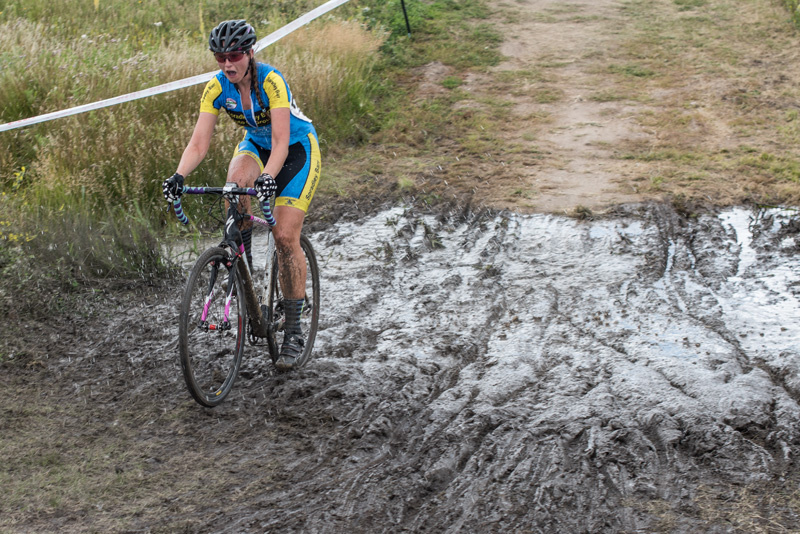 My expression is priceless... I think it was half surprise, half horror, and half joy at getting sprayed with mud!  (Photo by Bo Bickerstaff)
