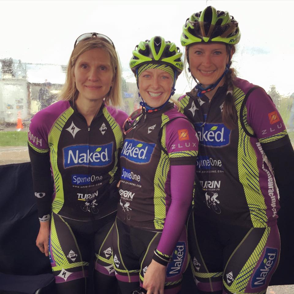 Thawing out post race with some hot coffee and a heated tent!