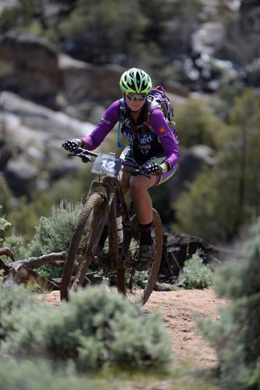 Climbing on my now very heavy bike (Photo by Mountain Flyer Magazine)