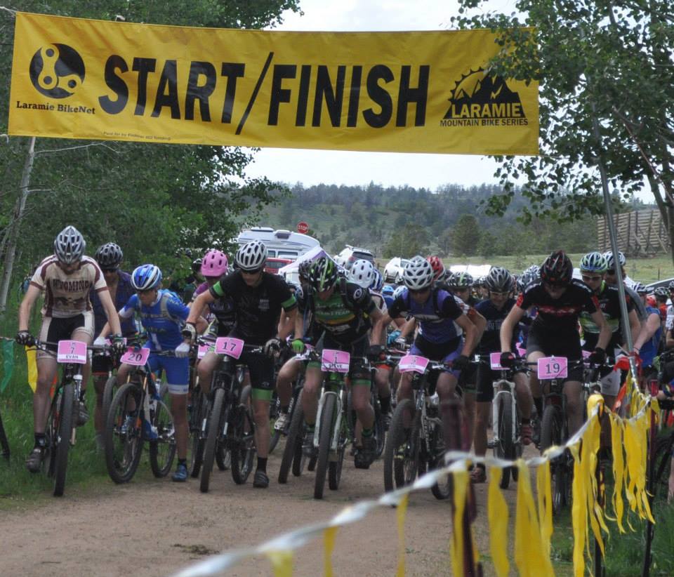 LMBS #1 - This photo is illustrating me lining up behind Georgia Gould... for all the other races for some reason she chose to line up behind me!  Talk about pressure! (Photo by Jessica Flock)