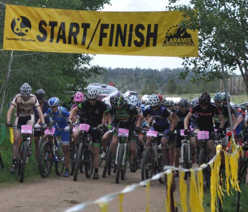 LMBS #1 - This photo is illustrating me lining up behind Georgia Gould... for all the other races for some reason she chose to line up behind me! Talk about pressure! (Photo by Jessica Flock)