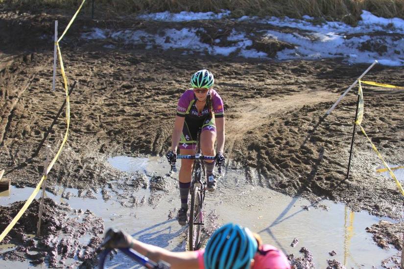 Through the drainage canal on the first lap... shoes were still clean!