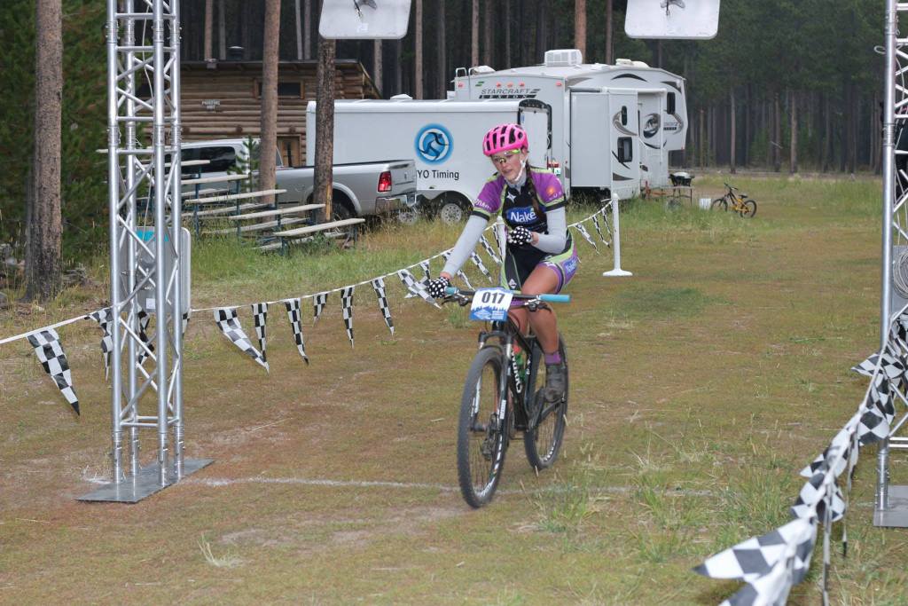 One of the finish lines I was most happy to see... stuck it out in 30 degree weather to qualify for nationals at the Wyocity AMBC (Photo by Luke Blair)